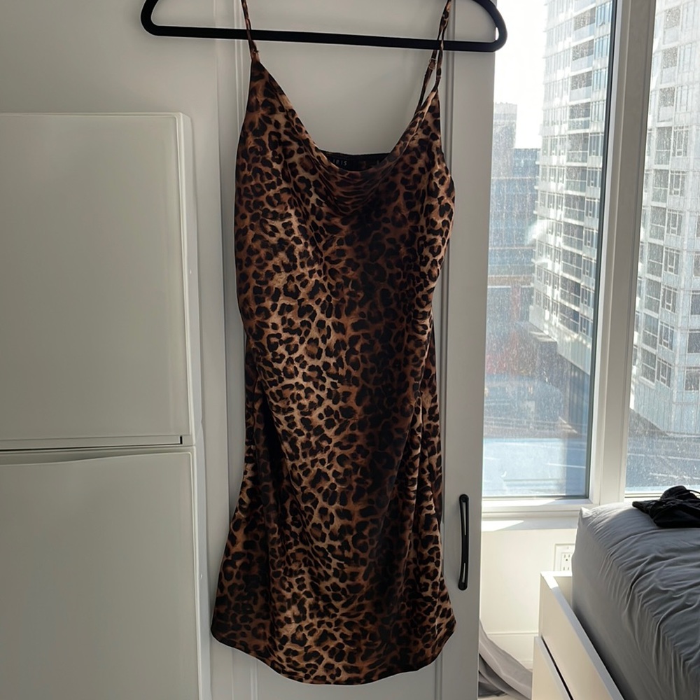 Leopard silk dress